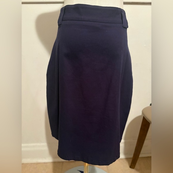ModCloth Navy Buttoned Skirt - Picture 3 of 5